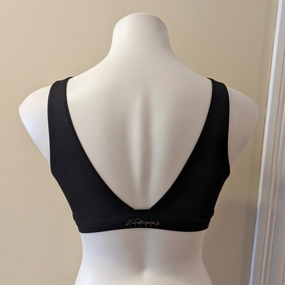 Victoria Secret black deep v unpadded bra size small - Picture 3 of 8
